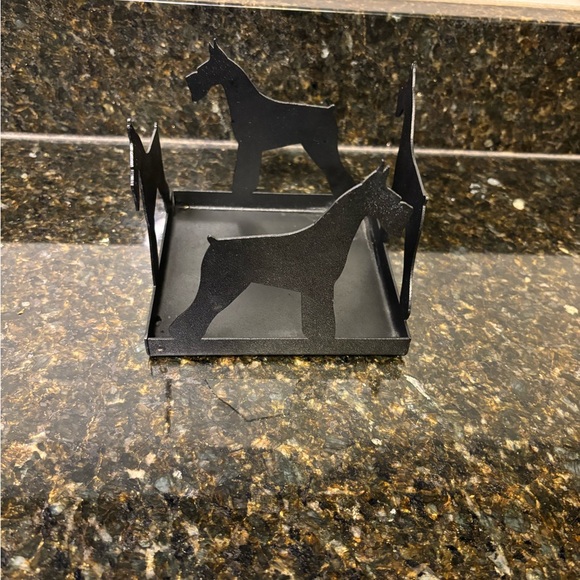 Black Schnauzer Metal Candle Holder - Picture 5 of 6